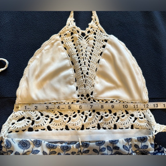 M - Blue Paisley L’atiste Romper - Picture 6 of 9